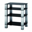 Meuble TV avec Support Écran Rotatif et Rangements – RX-5040-B-HBLK
