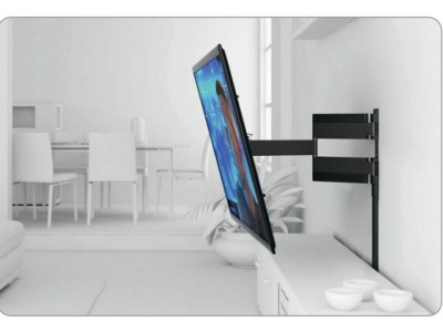 Support TV Mural Fixe VESA 200 pour Écran 17" à 37" en Acier Noir – PLB-19E