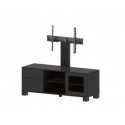 Meuble TV Design avec Support Écran et Étagères de Rangement – LB-1141-B-BLK