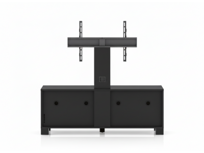 Meuble TV Design avec Support Écran et Étagères de Rangement – LB-1141-B-BLK