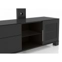 Meuble TV Design avec Support Écran et Étagères de Rangement – LB-1141-B-BLK