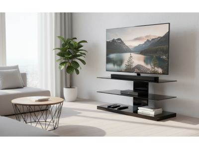 Meuble TV Moderne avec Étagères et Support Télévision – PEM-3110-B