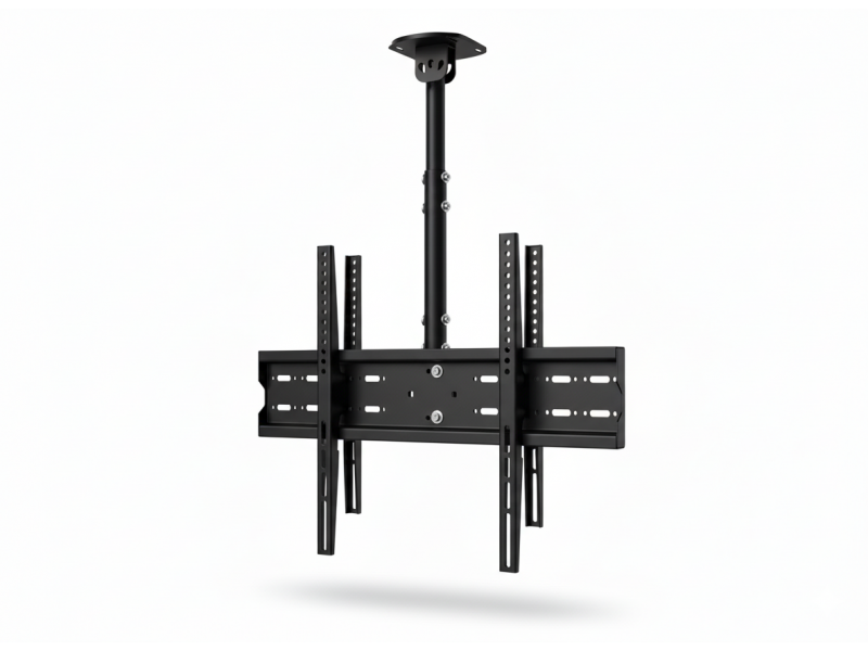 Support TV Plafond Double Écran VESA 800 jusqu’à 63" en Acier Noir – PLB-CE3D