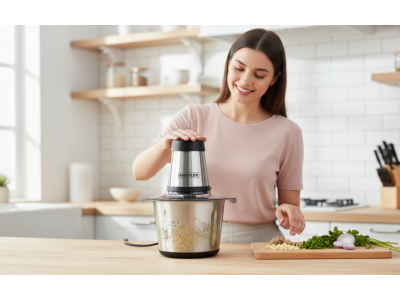 Hachoir à Condiments 3 L 400 W avec Bol Inox et 2 Vitesses – PEMH-693