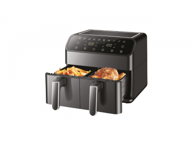 Friteuse à Air Double Bac 8 L (4L+4L) 200°C Tactile LED – PEAF-9912