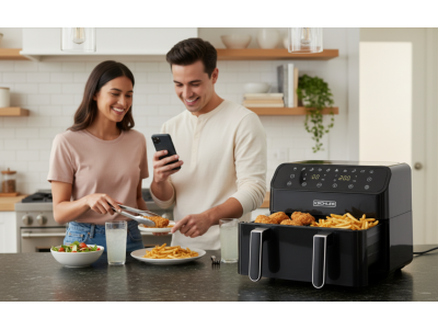 Friteuse à Air 8,5 L Tactile LED 200°C avec 10 Programmes – PEAF-9811
