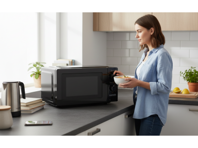 Micro-ondes 20 L 700 W avec 5 Fonctions et Minuteur 30 min – MOK-MK-20-BL