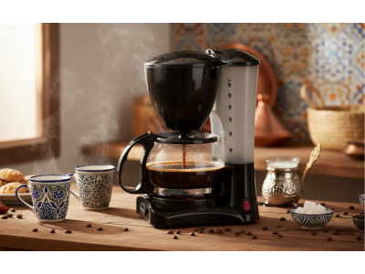 Cafetière 6 Tasses 550 W avec Carafe en Verre et Maintien au Chaud – PECM-617