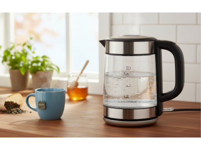 Bouilloire Électrique 1,7 L 2200 W avec Socle 360° – PEBT-1017