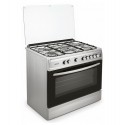 Cuisinière à Gaz 90 cm Inox 5 Feux Four Géant Double – CK9060-DGLITIN