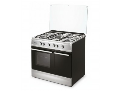 Cuisinière à Gaz 90 cm Inox 5 Feux avec Compartiment Bouteille – CK9060-B-DGLITIN