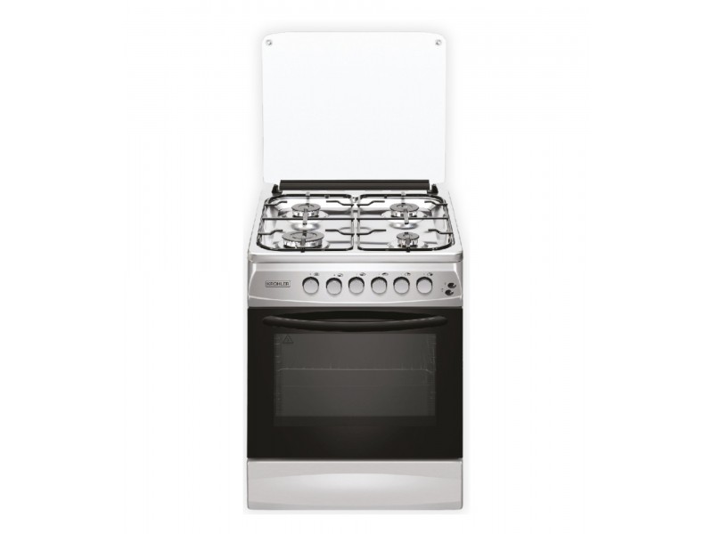 Cuisinière à Gaz 60 cm Inox 4 Feux Four Double – CK6060-DGLITDIN