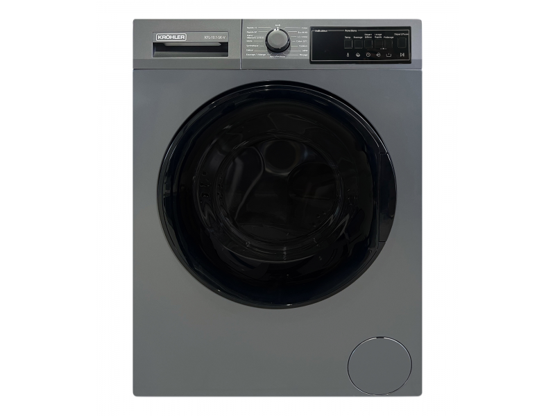 Machine à Laver Automatique 10Kg 1200 Tours Écran Digital A++ Gris – KFL-10.1-SK-V