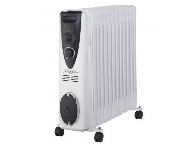 Radiateur à Bain d’Huile 11 Éléments 2000W avec Thermostat Réglable – KJQ-15-11