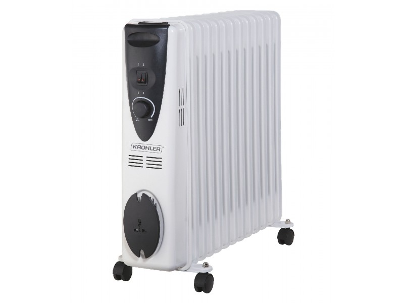 Radiateur à Bain d’Huile 11 Éléments 2000W avec Thermostat Réglable – KJQ-15-11