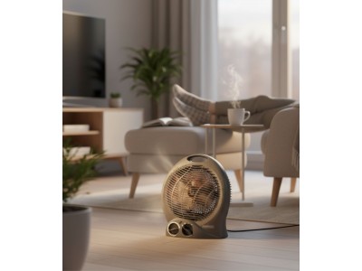 Chauffage Soufflant Électrique 2000W avec Thermostat et Sécurité Anti-Basculement – KCS-104