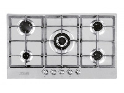 Plaque de Cuisson Gaz 90 cm 5 Feux Inox avec Sécurité FFD et Allumage Électrique – PGE-90-CIFFD-IN