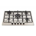 Plaque de Cuisson Gaz 70 cm 5 Feux Inox Grilles Acier Émaillé – PGE-70-138-IN