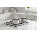 Plaque de Cuisson Gaz 60 cm 4 Feux Blanc Émaillé Grilles Type Fonte – PG-600