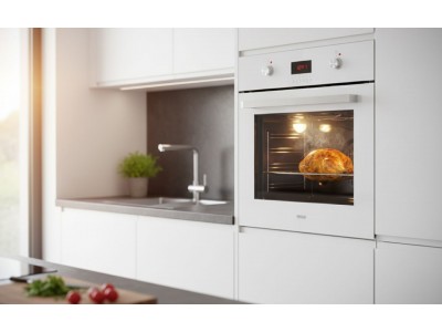 Four Encastrable Électrique 60 cm 67L Chaleur Tournante Verre Blanc – FEE-6883-WH