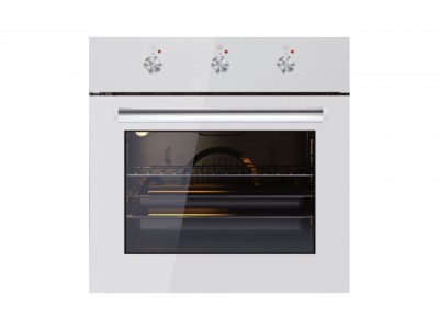 Four Encastrable Électrique 60 cm 65L Chaleur Tournante Verre Blanc – FEE-6433-WH