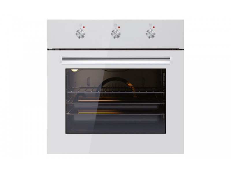 Four Encastrable Électrique 60 cm 65L Chaleur Tournante Verre Blanc – FEE-6433-WH