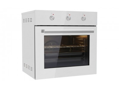 Four Encastrable Électrique 60 cm 65L Chaleur Tournante Verre Blanc – FEE-6433-WH