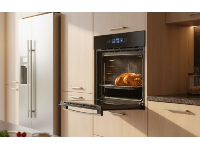 Four Encastrable Électrique 60 cm 65L 11 Programmes Chaleur Tournante Noir – FEE-6343-BLK