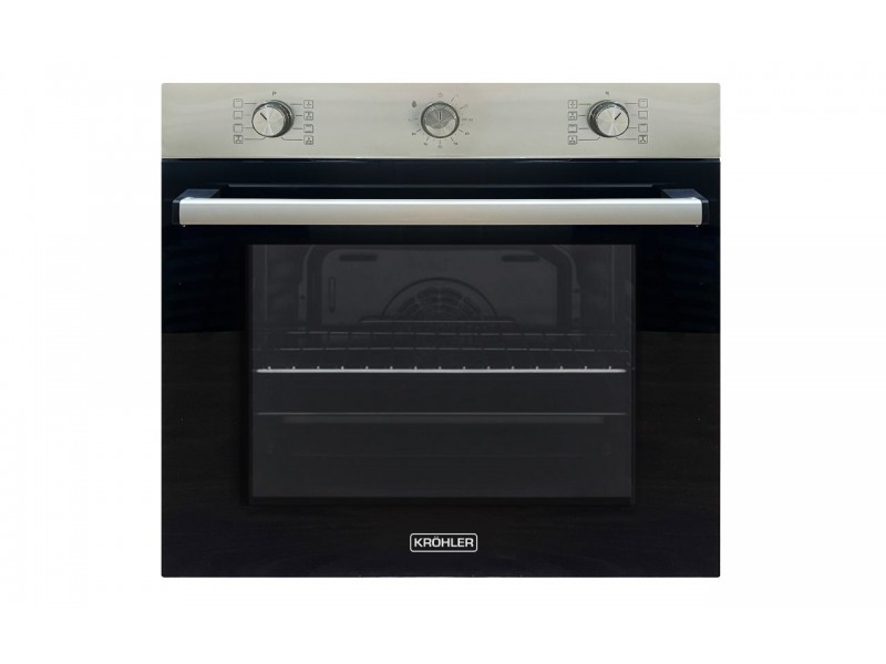 Four Encastrable Électrique 60 cm 65L 8 Programmes Verre & Inox Classe A+ – FEE-8888-IN
