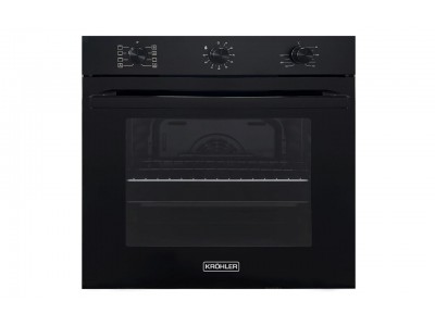 Four Encastrable Électrique 60 cm 65L 8 Programmes Verre Noir Classe A+ – FEE-8888-BL