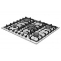 Plaque de Cuisson Gaz 70 cm 5 Feux Inox avec Grilles en Fonte – PGE-70-FNT-IN