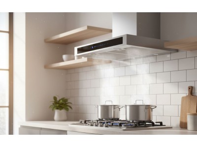 Hotte Cheminée 90 cm Inox 650 m³/h Tactile avec Télécommande – EKH-LAR9O-IN