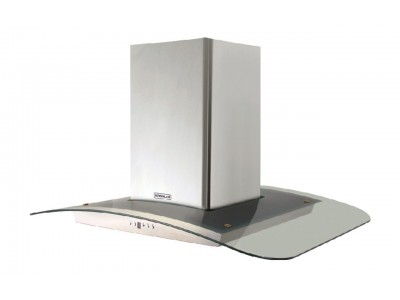Hotte Îlot 90 cm Verre & Inox 650 m³/h avec Écran Digital – EKH-SWA90-IN