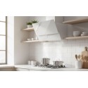 Hotte Cheminée 90 cm Verre Trempé Blanc 650 m³/h avec Écran Digital – EKH-MOD90-WH