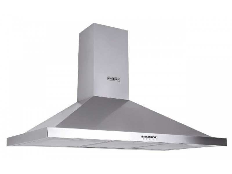 Hotte Cheminée 90 cm Inox 450 m³/h Commandes Mécaniques – EKH-GUS90-IN
