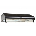 Hotte Sous Meuble 60 cm Noir 280 m³/h avec Visière Verre – EKH-CLA60-BL