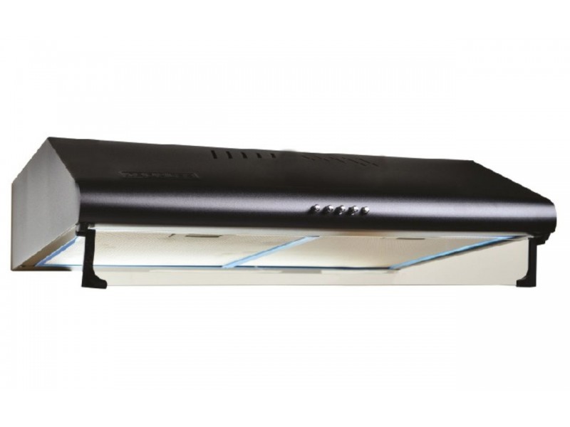 Hotte Sous Meuble 60 cm Noir 280 m³/h avec Visière Verre – EKH-CLA60-BL