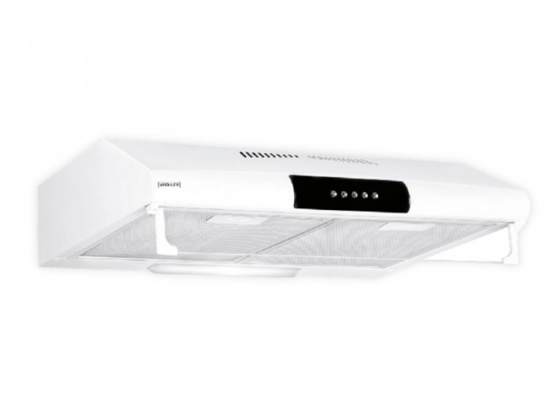 Hotte Sous Meuble 60 cm Blanc 280 m³/h avec Visière Verre – EKH-CLA60-WH