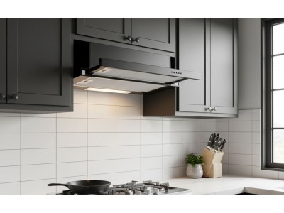 Hotte Tiroir 60 cm Noir 460 m³/h Double Moteur – EKH-TIR60-BLK