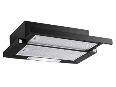 Hotte Tiroir 90 cm Noir 460 m³/h Double Moteur – EKH-TIR90-BLK