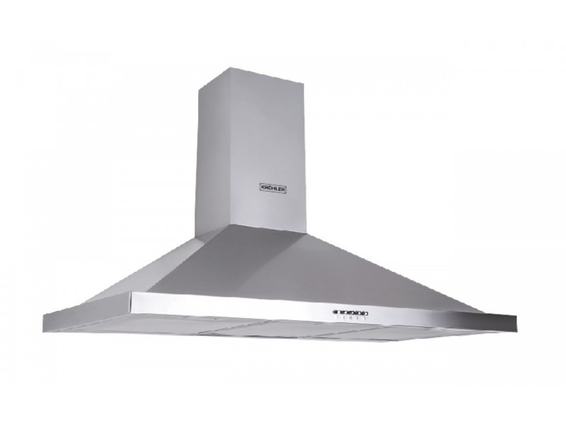 Hotte Cheminée 60 cm Inox 450 m³/h avec Double Éclairage – EKH-GUS60-IN