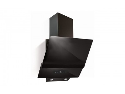 Hotte Cheminée 90 cm Verre Trempé Noir 650 m³/h avec Écran Digital – EKH-MOD90-BL