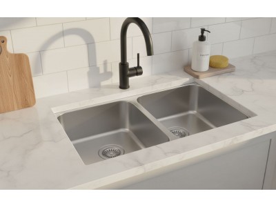Évier Carré 1 Bac Inox 304 Satiné 503 mm – EKE-780-CL