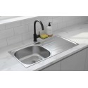 Évier Cuisine 1 Bac avec Égouttoir Inox 304 760 mm – EKE-760-CMM