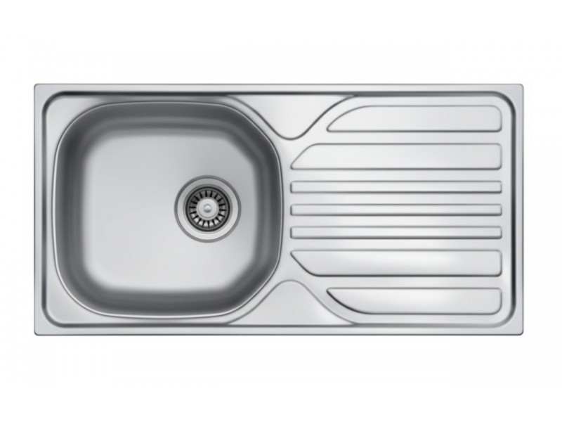 Évier Cuisine 1 Bac avec Égouttoir Inox 304 760 mm – EKE-760-CMM