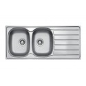 Évier Cuisine 2 Bacs Inox 304 avec Égouttoir 1160 mm – EKE-1160-HYM