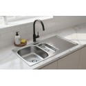 Évier Cuisine 1 Bac et Demi Inox 304 avec Égouttoir 1000 mm – EKE-1000-HYM