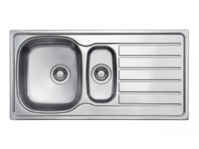 Évier Cuisine 1 Bac et Demi Inox 304 avec Égouttoir 1000 mm – EKE-1000-HYM