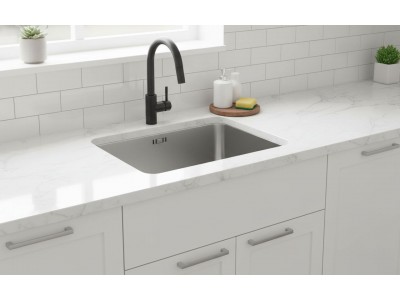 Évier Sous Plan 1 Bac Inox 304 Satiné 445 mm – EKE-360-D
