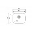 Évier Sous Plan 1 Bac Inox 304 Satiné 445 mm – EKE-360-D
